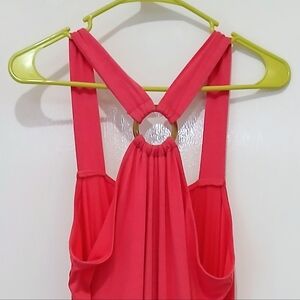 Pink Full-length Beach Dress